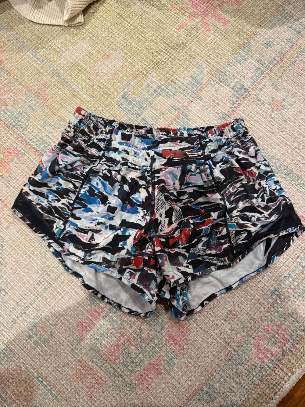 Women's Lululemon Athletic Printed Running Shorts - Multi Color